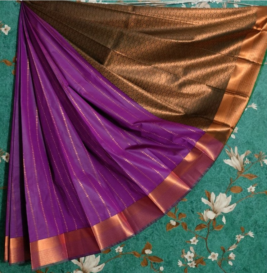 Fancy Soft Silk Purple Star Buttas