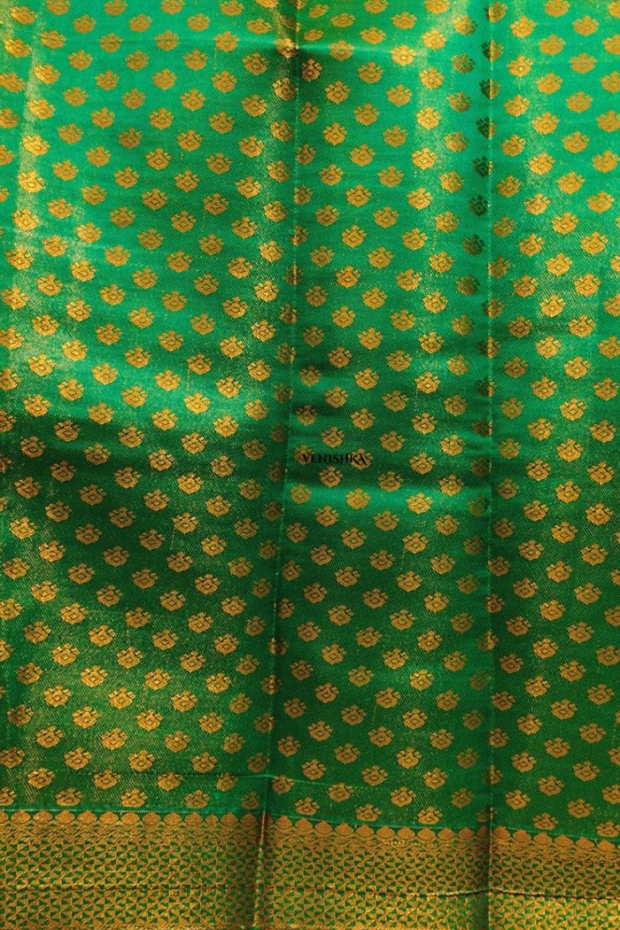Fancy Silk Yellow With Green - 4