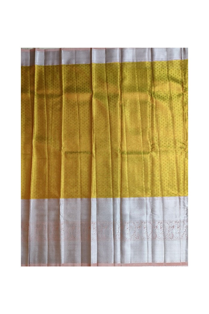 Kanjivaram Semi Tissue Silk Saree Pink - 6