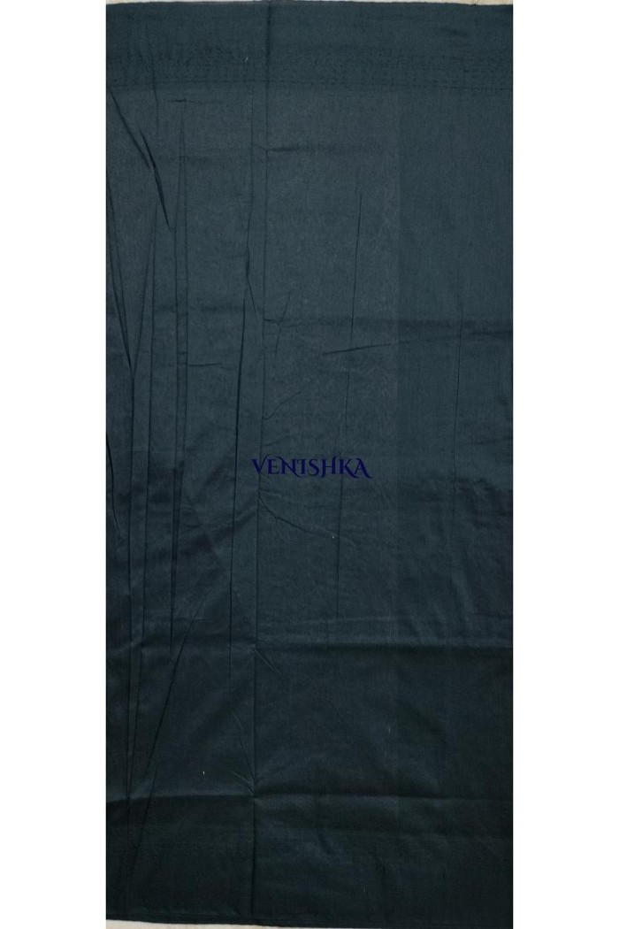 Kalyani Cotton Saree - Pale Purple And Black - 5