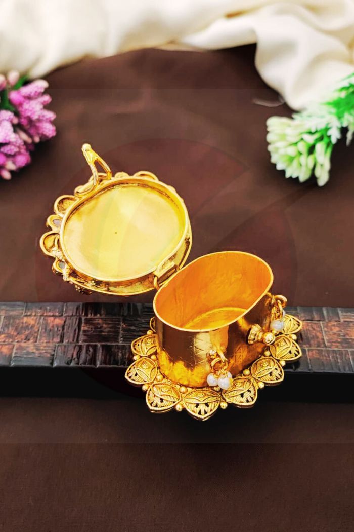 Antique Lakshmi Kumkum Box for Pooja and Gifting