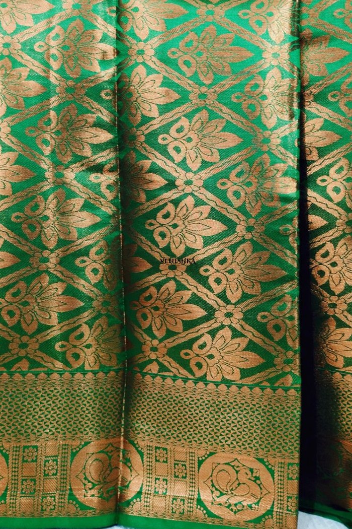 Fancy Silk Yellow With Green - 3