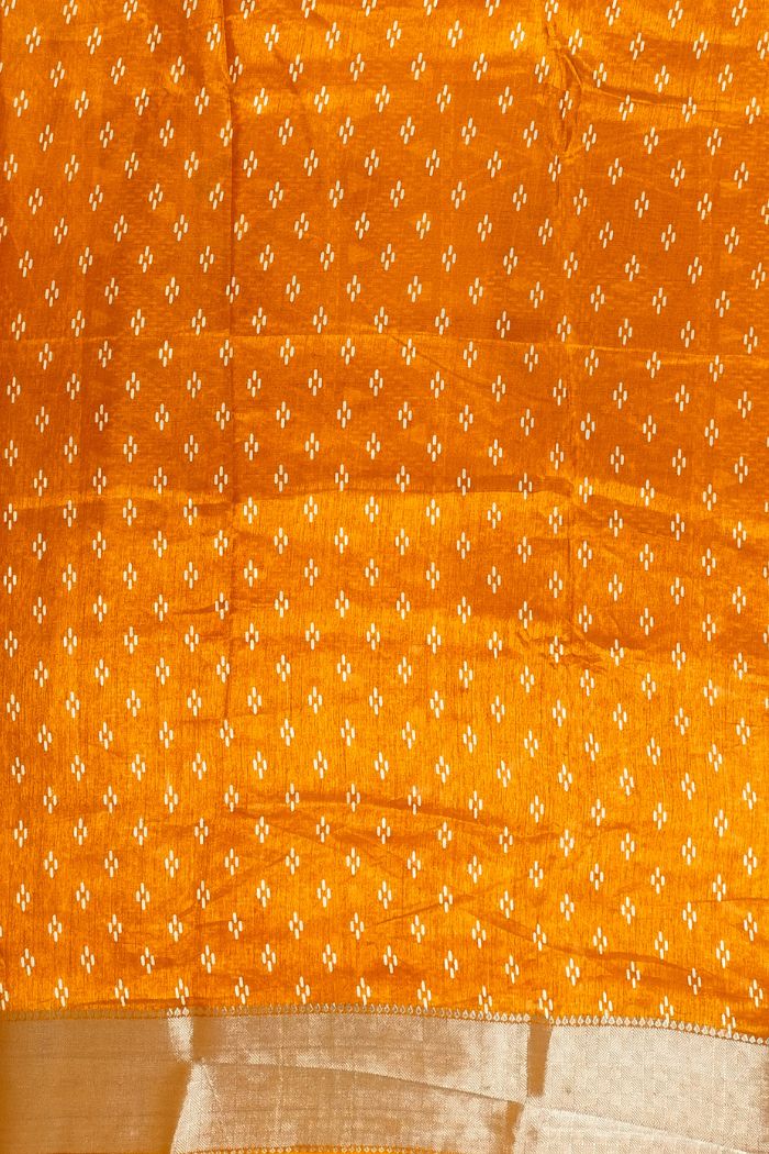 Dola Semi Silk Saree with Rusty Orange - 4