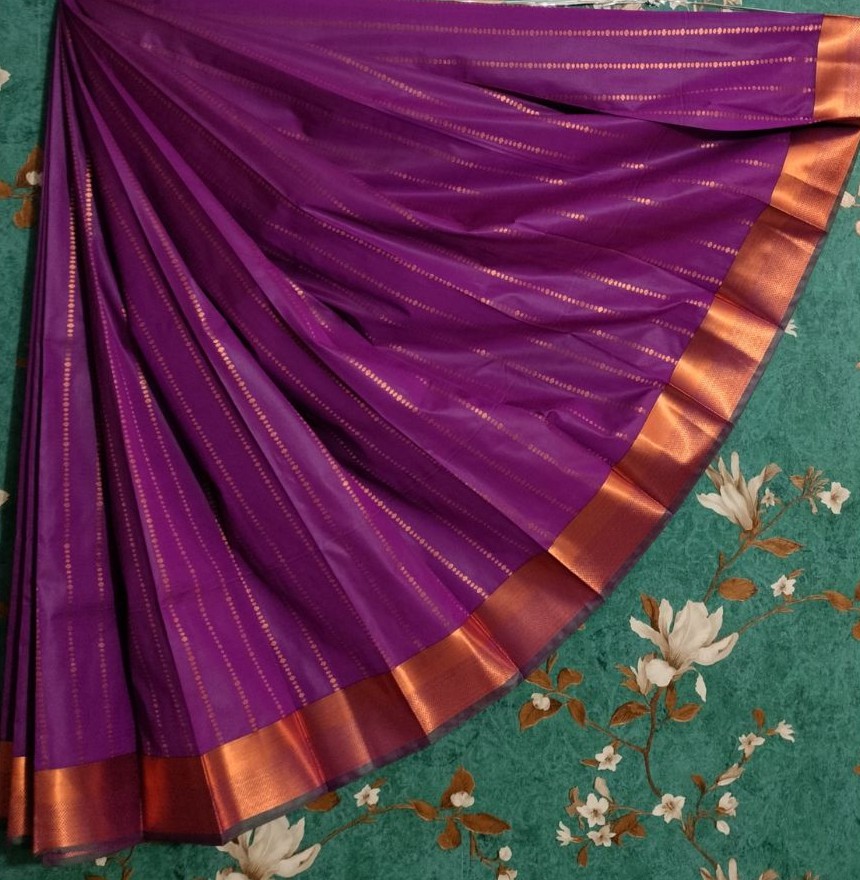 Fancy Soft Silk Purple Star Buttas - 3