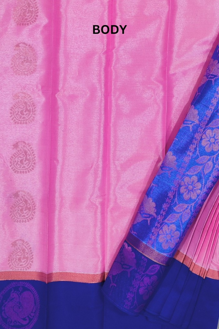 Tissue Silk Pink With Blue Shade