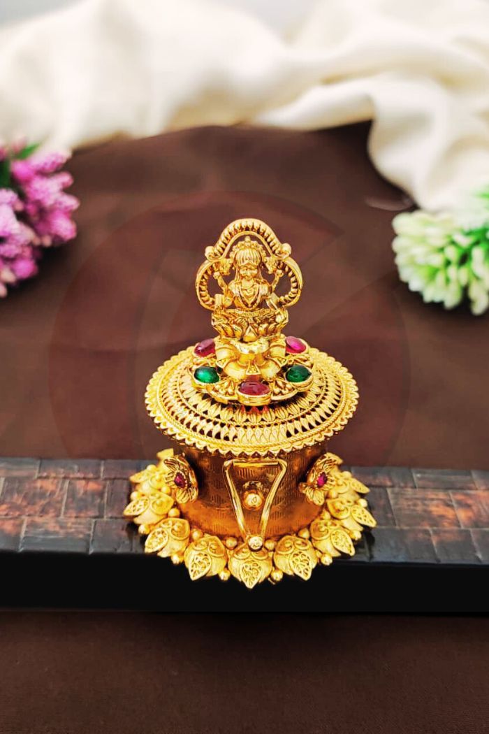 Lakshmi Sindoor Box Brass Kumkum Box Kumguma Chimil