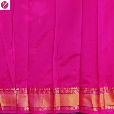 Silk Cotton Blue With Megenta - 3