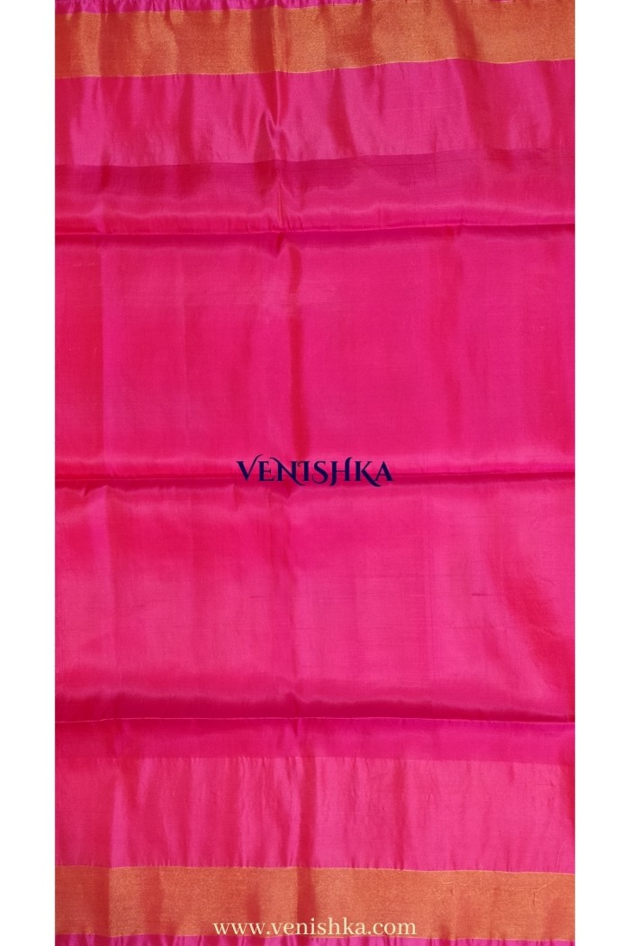 Kanch Handloom soft Silk sea blue