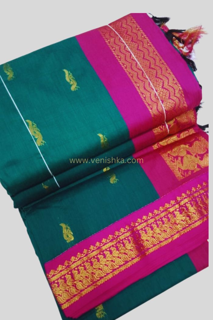Kalyani Cotton Boating Green