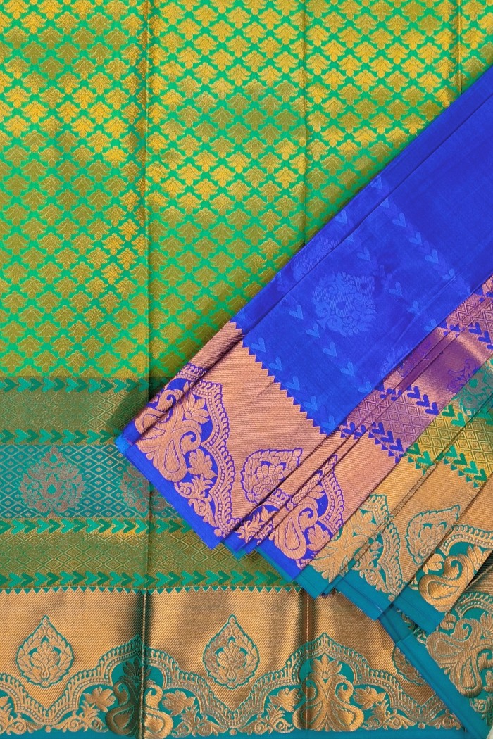 Fancy Silk Green With Blue Shade