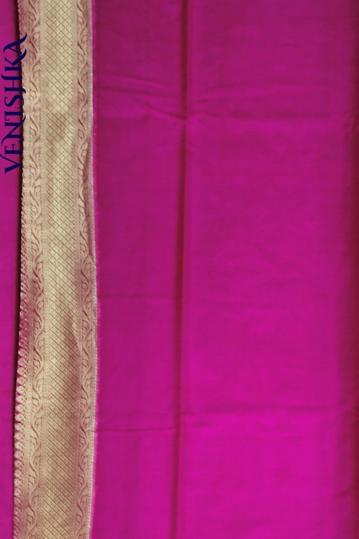 Handloom Semi Georgette Fancy Saree Light Pink - 5