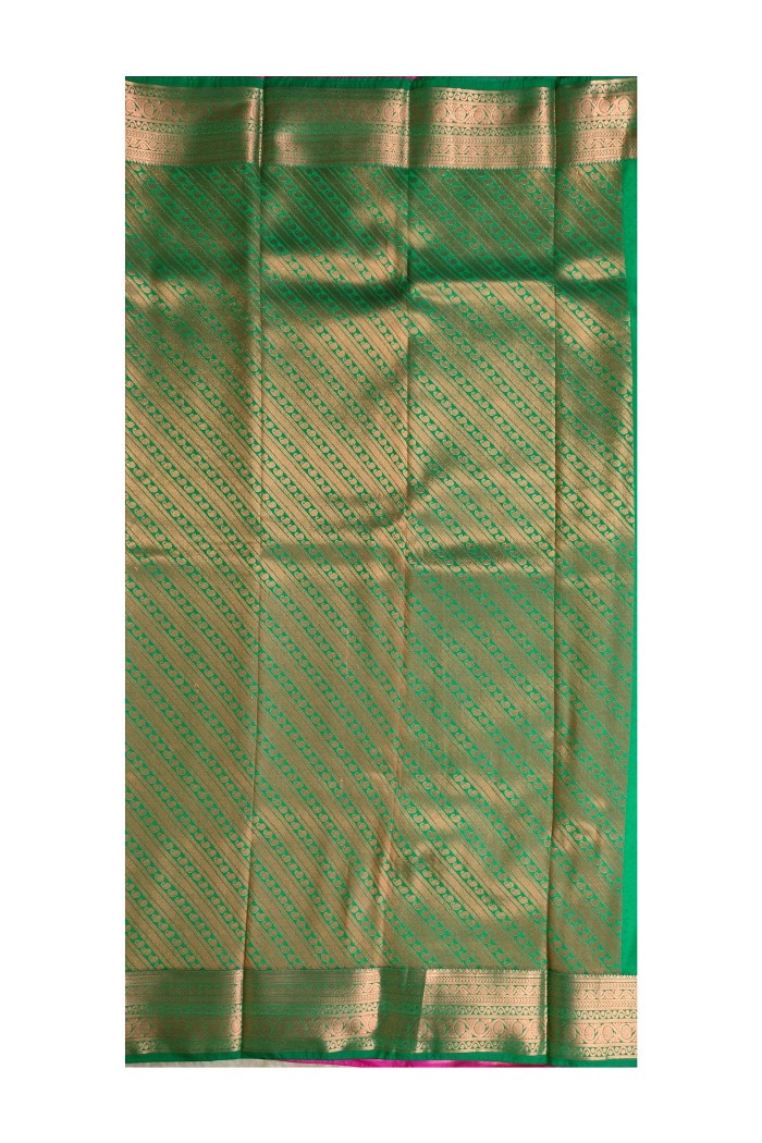 Kanjivaram Fancy Soft Silk Saree-Pink - 3