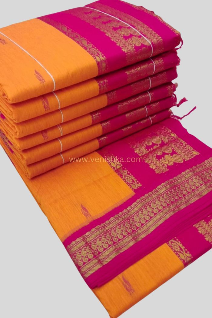 Kalyani Cotton Cadmium Orange
