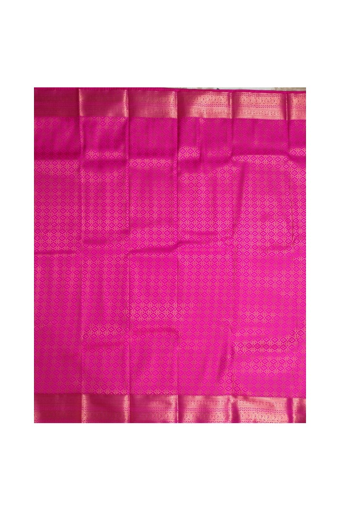 Kanjivaram Fancy Soft Silk Saree-Pink - 4