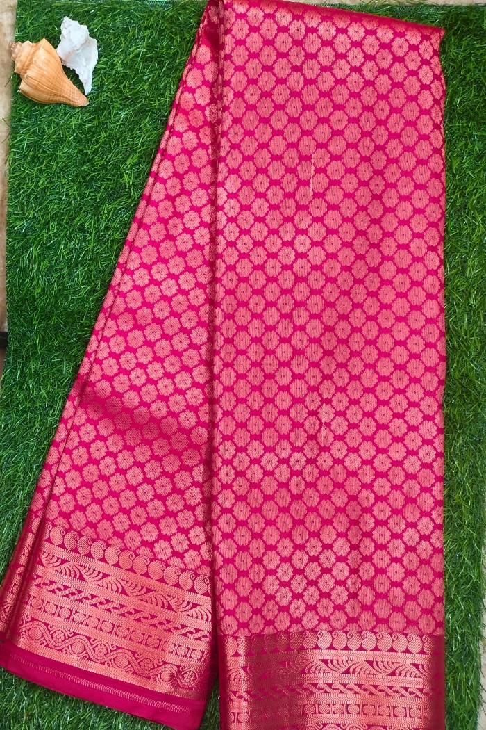 Kanjivaram Fancy Soft Silk Saree-Red
