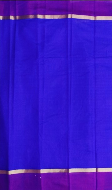 Silk Cotton Dark Blue With Purple - 3