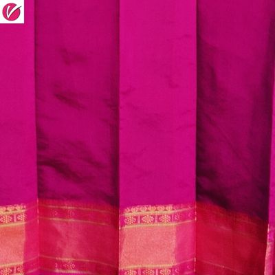 Silk Cotton Tiffany Blue With Pink Pallu - 3