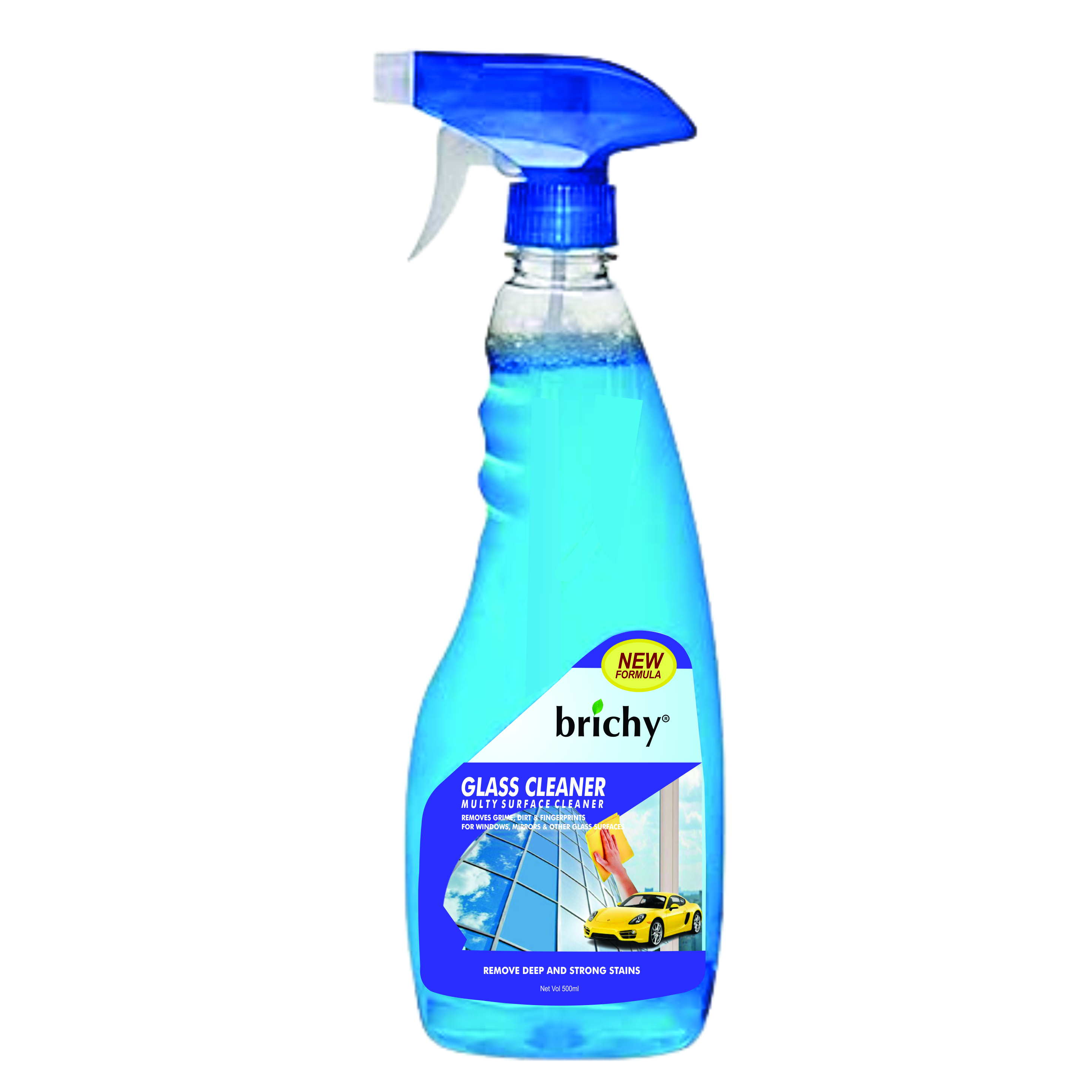 brichy Organic Enzyme based Glass & Multi Surface Spray Cleaner (Pack of 2) Eco-Friendly and Biodegradable | For Tap, Shower, Sink and Bathroom | Skin-Safe - 500ml - 2