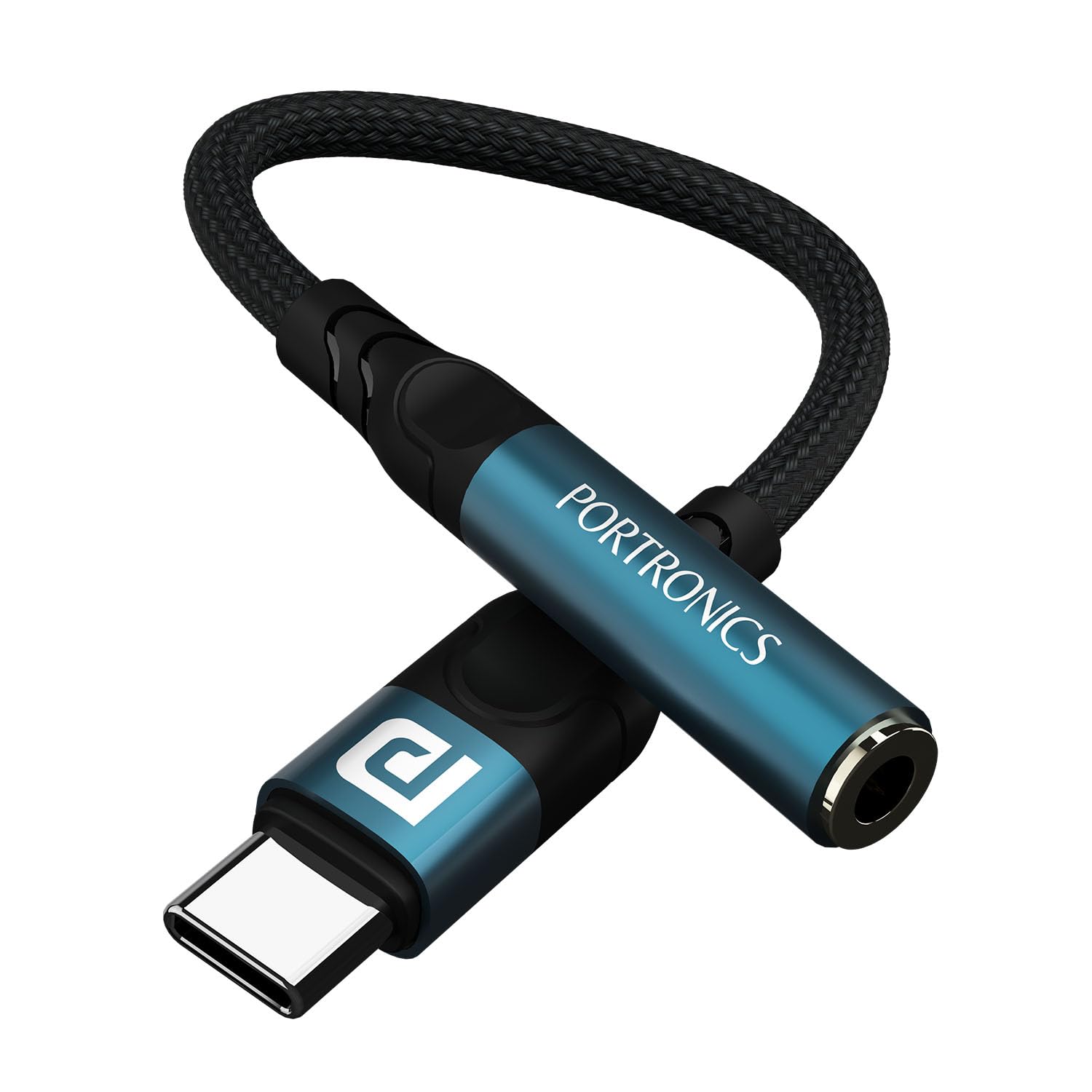Portronics iKonnect C Pro Type C to 3.5 mm Audio Jack Connector with DAC Headphone Converter Adapter Compatible with iPhone 15 Pro Max/15 Pro/15 Plus, Galaxy S23/S22/S21/S208 & Other Type C Phones.