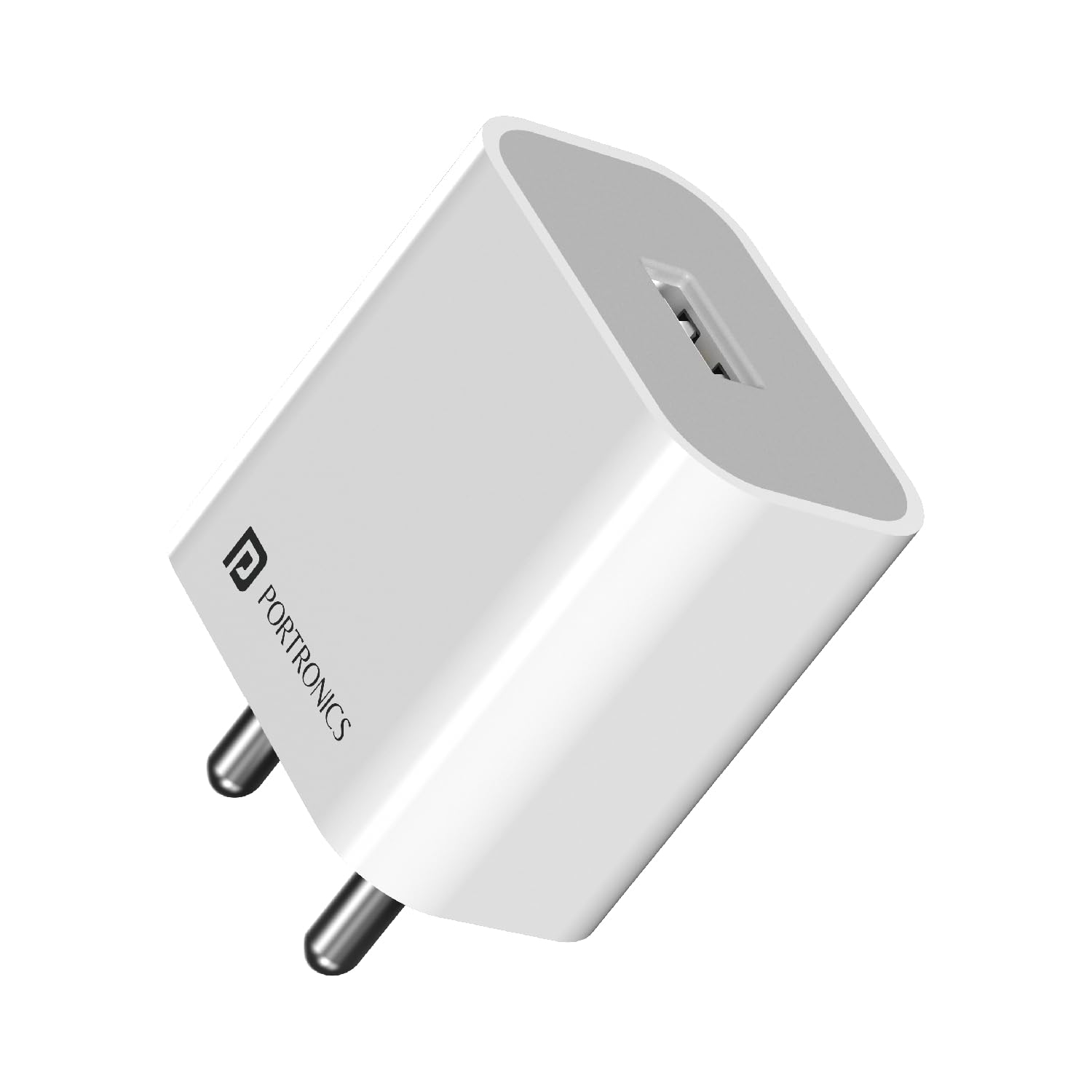 Portronics Adapto 12 2.4A 12W Fast Wall Charger for iPhone 11/Xs/XS Max/XR/X/8/7/6/Plus, iPad Pro/Air 2/Mini 3/Mini 4, Samsung S4/S5, and More (White)