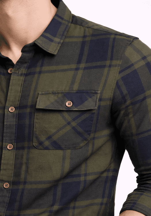 ODCC 2 Pocket Flap Checkered Full Sleeve Shirt YM0783 - 5