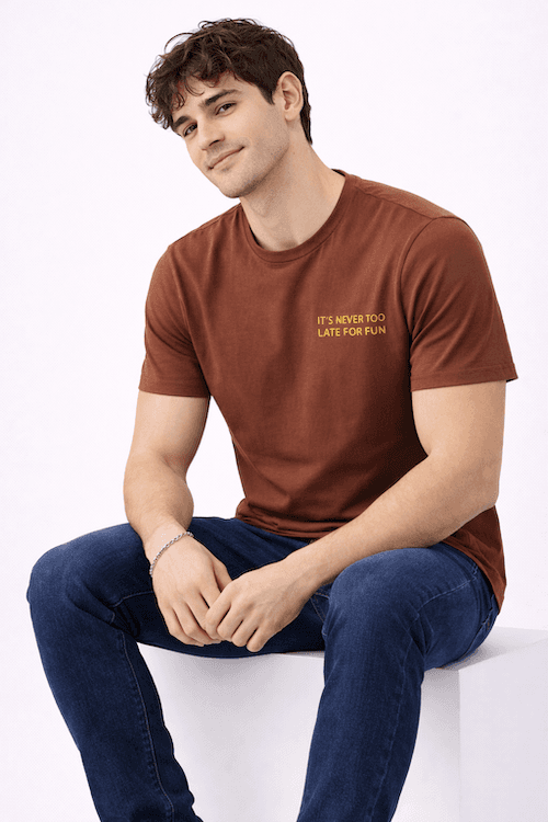 ODCC ROUND NECK PRINTED HALF SELEEVS T02514 - 5
