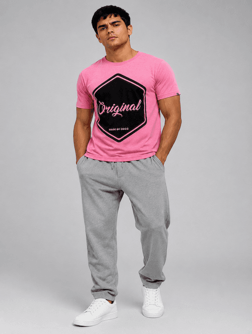 ODCC Original Graphic Printed Cotton Round Neck T-Shirt for Men – Dark Pink - 6