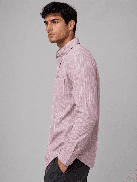 ODCC Pink Stripe Cotton Shirt RG1006 - 3