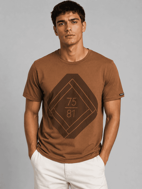 ODCC ROUND NECK PRINTED HALF SELEEVS T02537