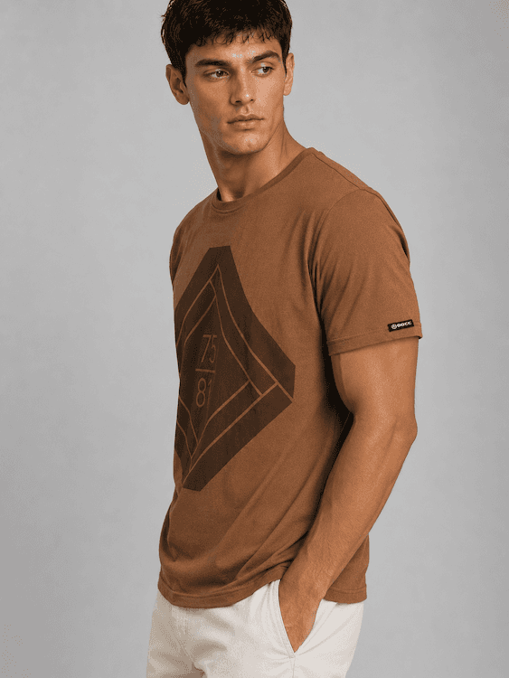 ODCC ROUND NECK PRINTED HALF SELEEVS T02537 - 2