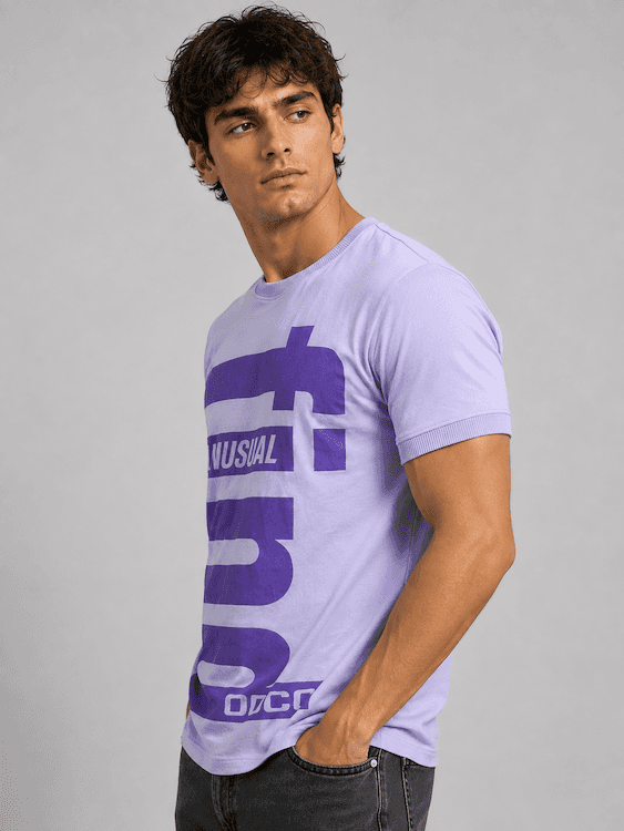 ODCC Lavender Unusual Graphic Printed T-Shirt T02553 - 5