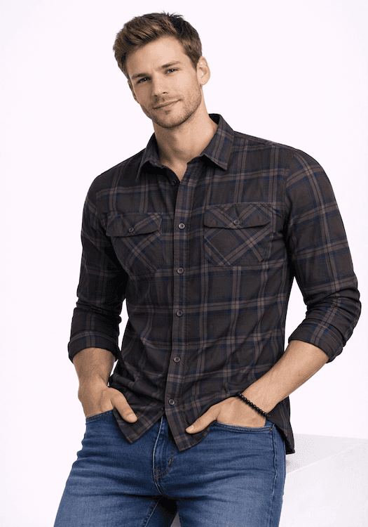 ODCC 2 Pocket Flap Checkered Full Sleeve Shirt YM0760