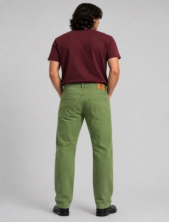 ODCC Men's Green Straight Fit Stretch Jeans | Premium Denim | J1783 - 7