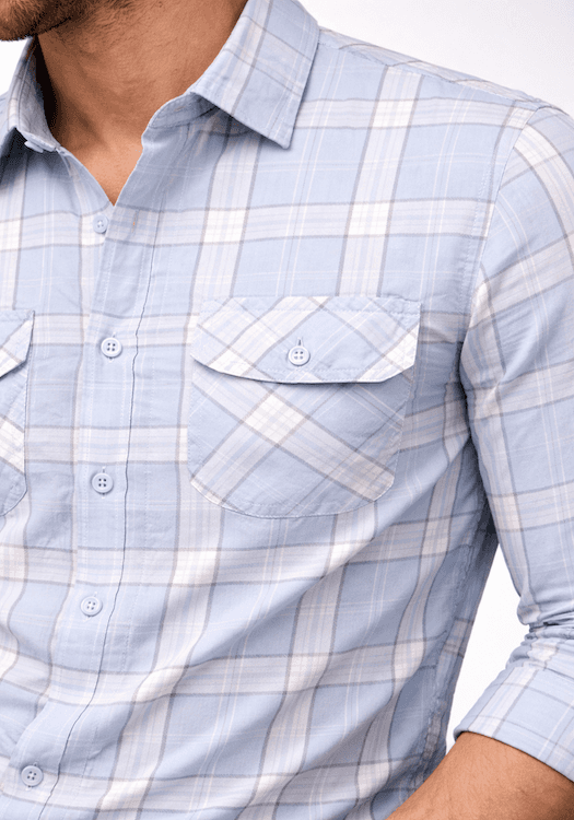 ODCC 2 Pocket Flap Checkered Full Sleeve Shirt YM0764 - 6