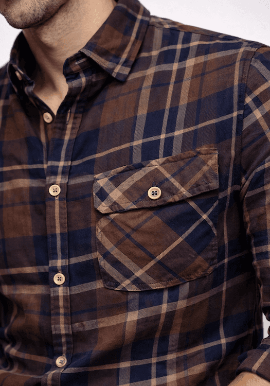 ODCC 1 Pocket Checkered Full Sleeve Shirt YM0789 - 5