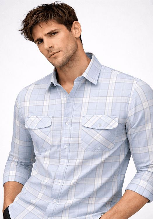 ODCC 2 Pocket Flap Checkered Full Sleeve Shirt YM0764 - 5