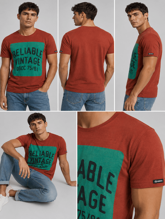ODCC ROUND NECK PRINTED HALF SELEEVS T02531 - 6