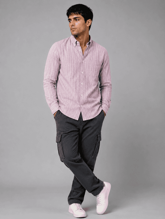 ODCC Pink Stripe Cotton Shirt RG1006 - 7
