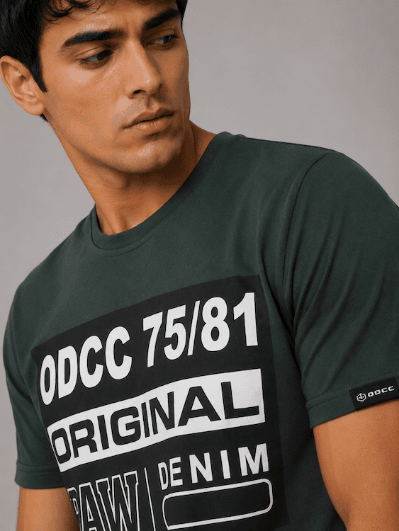 ODCC ROUND NECK PRINTED HALF SELEEVS T02536 - 4