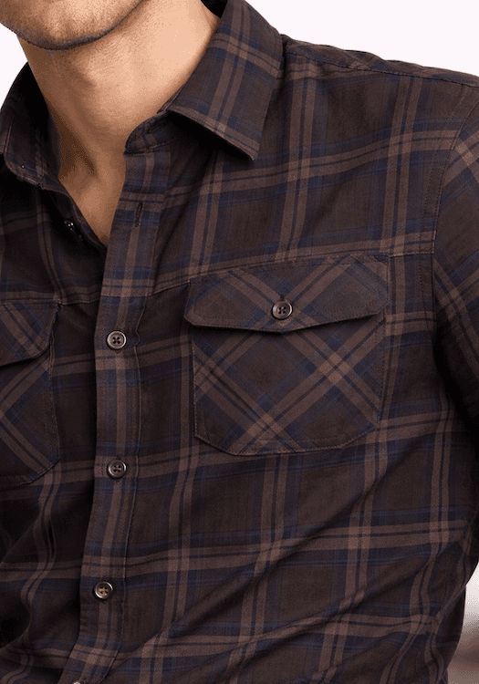 ODCC 2 Pocket Flap Checkered Full Sleeve Shirt YM0760 - 5