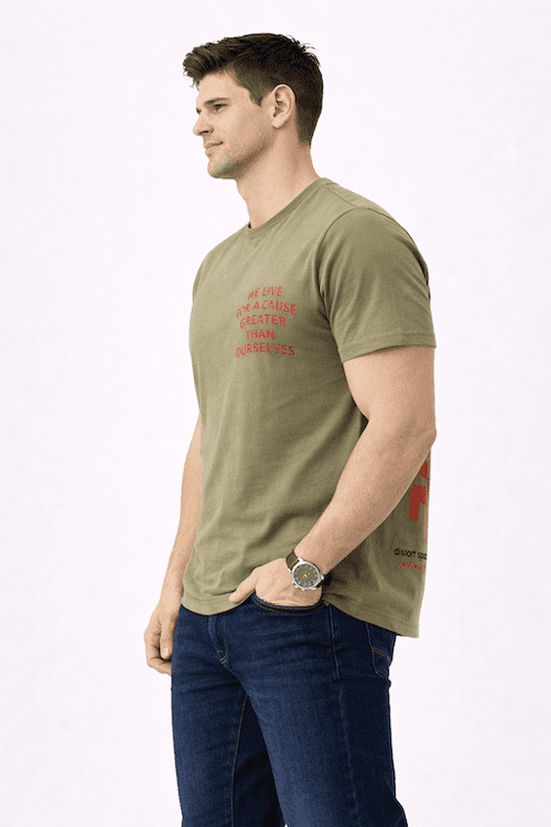 ODCC ROUND NECK PRINTED HALF SELEEVS T02515 - 4
