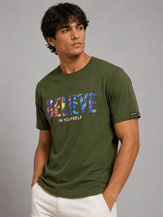 ODCC ROUND NECK PRINTED HALF SELEEVS T02538 - 2