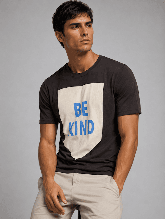 ODCC ROUND NECK PRINTED HALF SELEEVS T02529 - 2