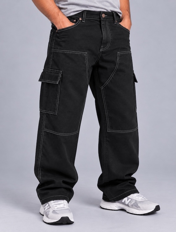 ODCC Black Raw Wash Denim Cargo – J1786 - 2