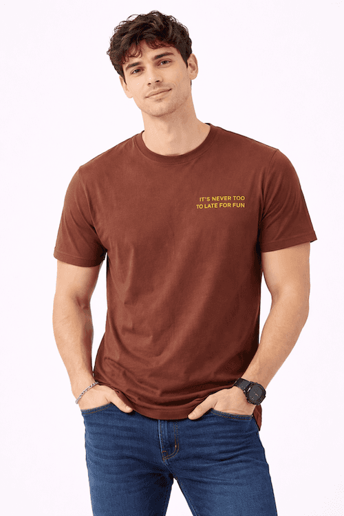 ODCC ROUND NECK PRINTED HALF SELEEVS T02514