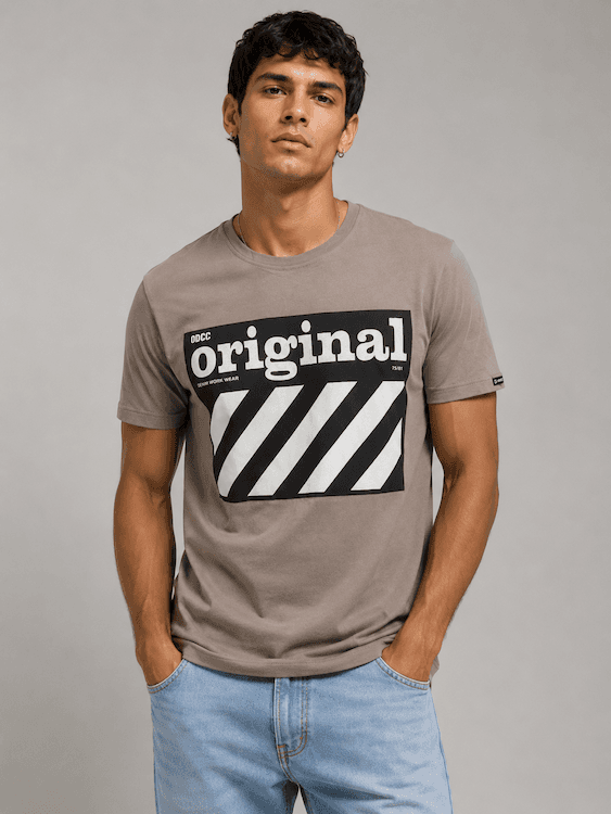 ODCC ROUND NECK PRINTED HALF SELEEVS T02532
