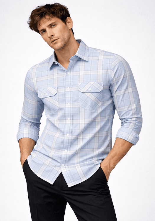 ODCC 2 Pocket Flap Checkered Full Sleeve Shirt YM0764