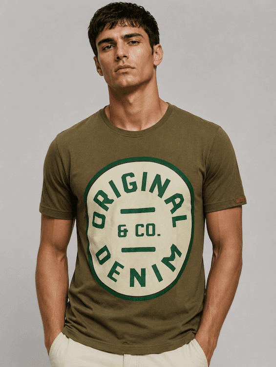 ODCC ROUND NECK PRINTED HALF SELEEVS T02535