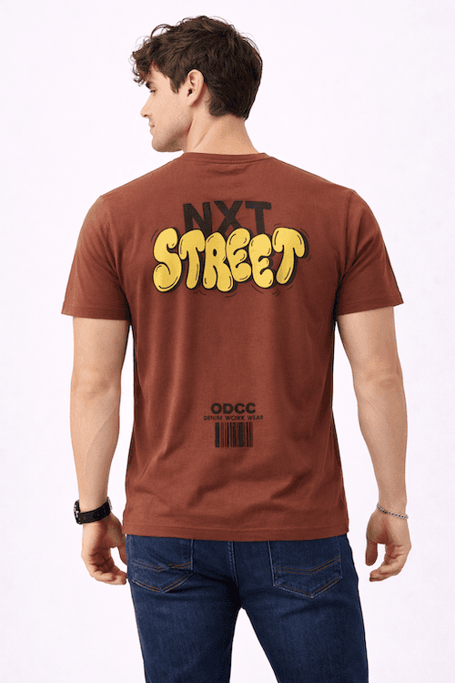 ODCC ROUND NECK PRINTED HALF SELEEVS T02514 - 2
