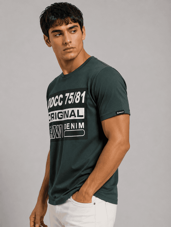 ODCC ROUND NECK PRINTED HALF SELEEVS T02536 - 2